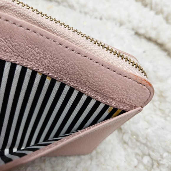 Kate Spade Light Dusty Pink Leather Zip‎ Around Accordion Wallet - Picture 10 of 12